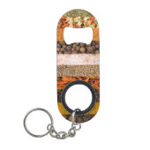 Porte-clé Décapsuleur Ensemble de collages d'épices et d'ingrédients ali (Devant)