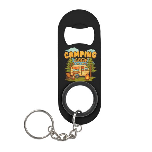 Porte-clé Décapsuleur Équipe de camping (Devant)