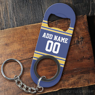 Porte-clé Décapsuleur Équipe Jersey avec nom et numéro personnalisés
