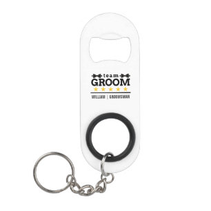 Porte-clé Décapsuleur Équipe Personnalisée Garçon D'honneur Barbe Marié