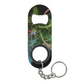 Porte-clé Décapsuleur Espace de fleurs d'art abstrait (Dos)