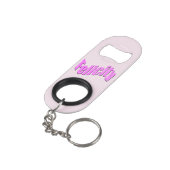 Porte-clé Décapsuleur Felicity Nom En Rose, (angle arrière)