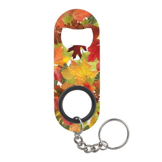 Porte-clé Décapsuleur Feuilles automnales d'automne (Dos)