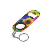 Porte-clé Décapsuleur Fleurs de soleil (angle arrière)