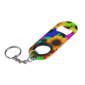 Porte-clé Décapsuleur Fleurs de soleil (Devant Angle)