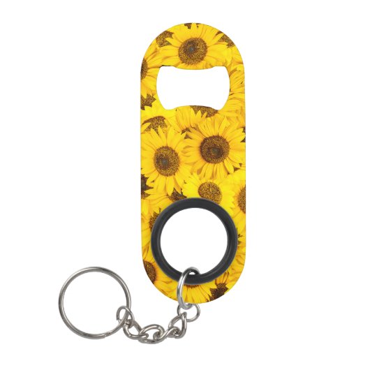 Porte-clé Décapsuleur Fleurs de soleil (Devant)