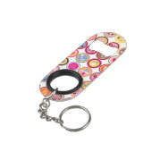 Porte-clé Décapsuleur fleurs mignonnes, oiseaux, motif de coeurs (angle arrière)