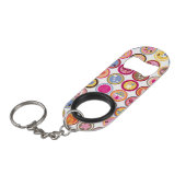 Porte-clé Décapsuleur fleurs mignonnes, oiseaux, motif de coeurs (Devant Angle)