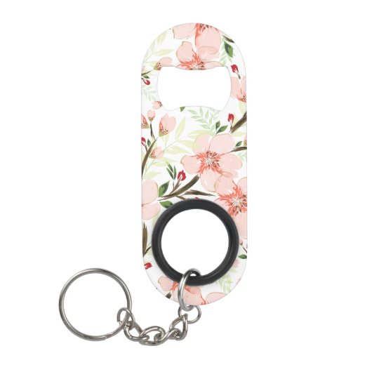 Porte-clé Décapsuleur Fleurs roses (Devant)