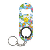 Porte-clé Décapsuleur Fond de bébés animaux (Devant)