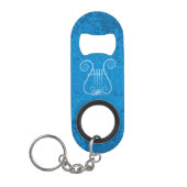 Porte-clé Décapsuleur Fond de lyre bleue (Devant)