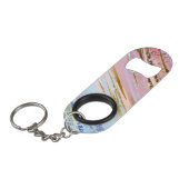 Porte-clé Décapsuleur Fond rose texturé (Devant Angle)