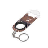 Porte-clé Décapsuleur Formes Abstraites en Brun (angle arrière)