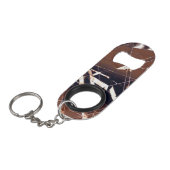 Porte-clé Décapsuleur Formes Abstraites en Brun (Devant Angle)