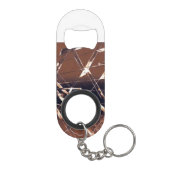 Porte-clé Décapsuleur Formes Abstraites en Brun (Dos)