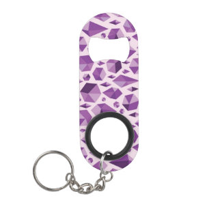 Porte-clé Décapsuleur Formes géométriques pourpres de bijou