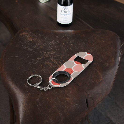 Porte-clé Décapsuleur Formes Hexagones géométriques