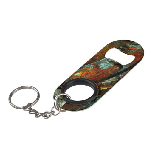 Porte-clé Décapsuleur Fractionner l'art Abstrait (Devant Angle)