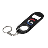 Porte-clé Décapsuleur G Monogramme superposé sur le drapeau NLD sur le b (Devant Angle)