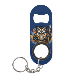 Porte-clé Décapsuleur Guerrier tribal chouette