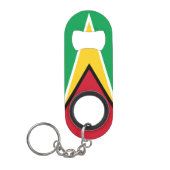 Porte-clé Décapsuleur Guyana Drapeau Rouge Vert Jaune Noir Blanc Patriot (Devant)
