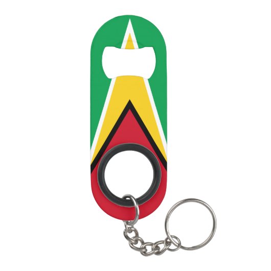 Porte-clé Décapsuleur Guyana Drapeau Rouge Vert Jaune Noir Blanc Patriot (Dos)