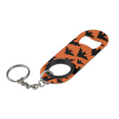 Porte-clé Décapsuleur Halloween chauves-souris noires orange cool éffray (Devant Angle)