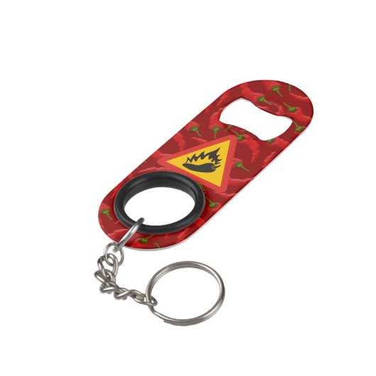 Porte-clé Décapsuleur Hot pepper danger (angle arrière)