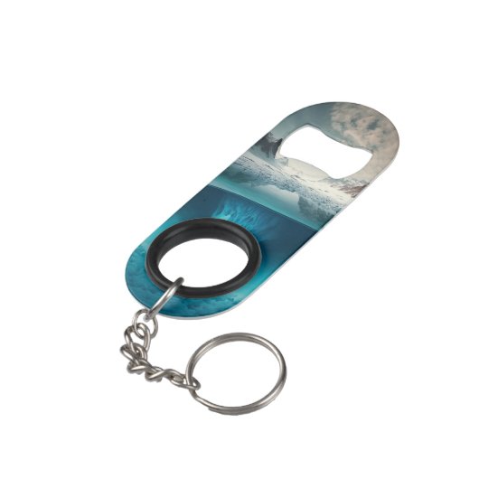 Porte-clé Décapsuleur Icy Mountain View (angle arrière)