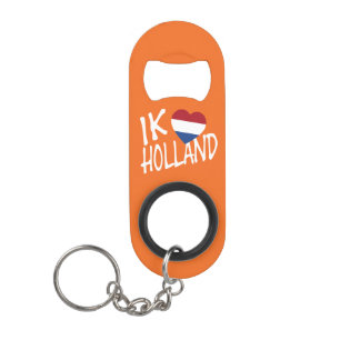 Porte-clé Décapsuleur Ik Heartflag Holland en poids sur ou bocal