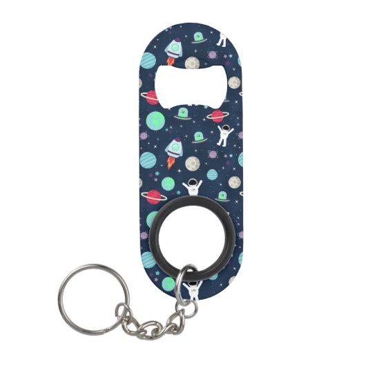 Porte-clé Décapsuleur illustration de motif spatial (Devant)