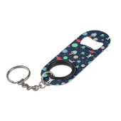 Porte-clé Décapsuleur illustration de motif spatial (Devant Angle)