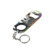 Porte-clé Décapsuleur Illustration d'un paysage urbain sale (angle arrière)