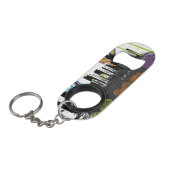 Porte-clé Décapsuleur Illustration d'un paysage urbain sale (Devant Angle)