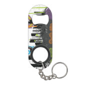 Porte-clé Décapsuleur Illustration d'un paysage urbain sale (Dos)