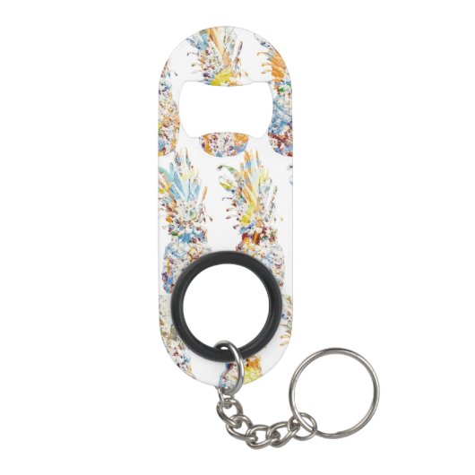 Porte-clé Décapsuleur Impression d'ananas (Dos)