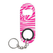 Porte-clé Décapsuleur Impression zèbre rose (Devant)