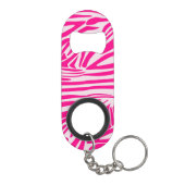 Porte-clé Décapsuleur Impression zèbre rose (Dos)