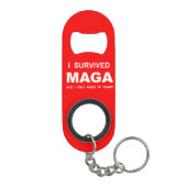 Porte-clé Décapsuleur J'ai survécu à MAGA (Dos)