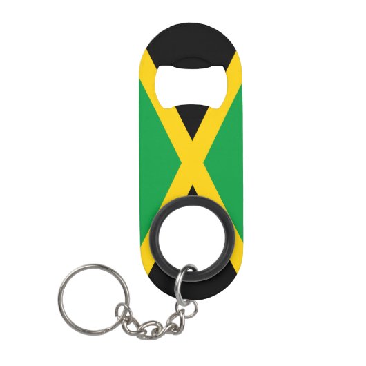 Porte-clé Décapsuleur Jamaïque Drapeau vert Jaune Noir Patriotique  (Devant)