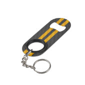 Porte-clé Décapsuleur Jaune Tirages de course Carbone Fiber Style (angle arrière)
