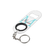 Porte-clé Décapsuleur jeté simple minimal ajouter nom monogramme rose ro (angle arrière)