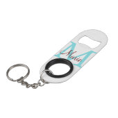 Porte-clé Décapsuleur jeté simple minimal ajouter nom monogramme rose ro (Devant Angle)