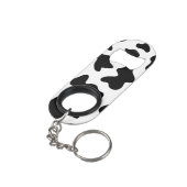 Porte-clé Décapsuleur joli cowboy noir et blanc à la ferme empreinte de (angle arrière)