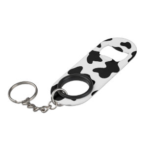 Porte-clé Décapsuleur joli cowboy noir et blanc à la ferme empreinte de