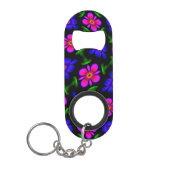 Porte-clé Décapsuleur Joli Motif de fleurs roses (Devant)