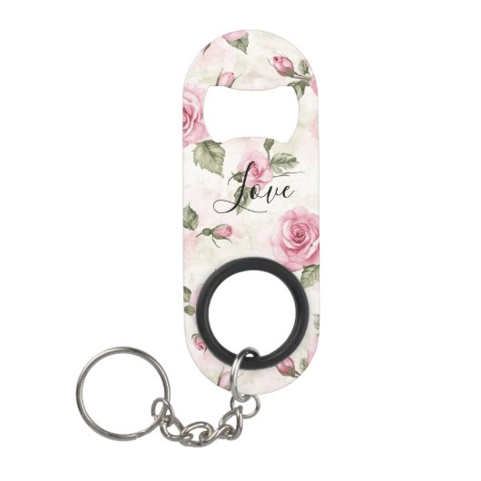 Porte-clé Décapsuleur Jolies Roses Roses Romantiques Amour (Devant)
