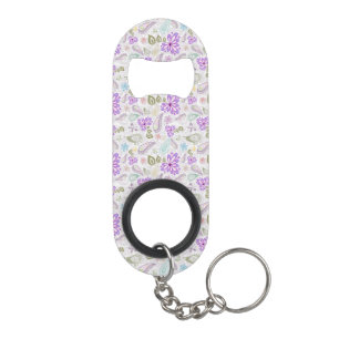 Porte-clé Décapsuleur Jolis motifs paisley pastel