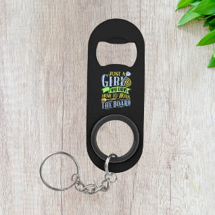 Porte-clé Décapsuleur Juste une fille qui sait comment travailler le con