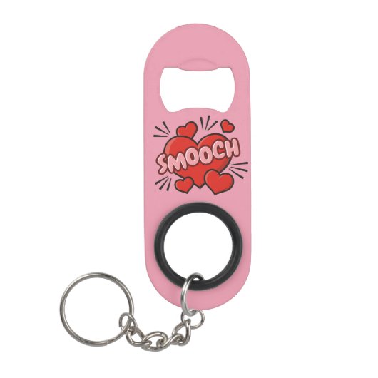 Porte-clé Décapsuleur Kissing Comic Sound Effect (Devant)